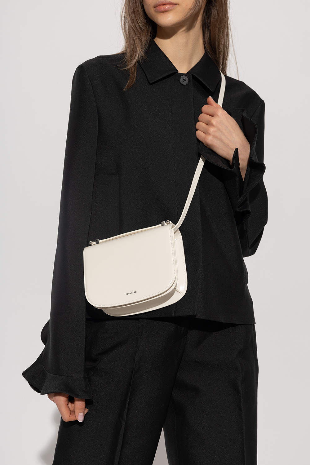 Jil Sander medium leather shoulder bag Black - Cream 'Taos' shoulder bag JIL  SANDER - VbjdevelopmentsShops Norway